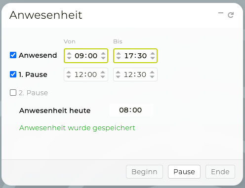 Anwesenheit
