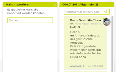 E-Mail Importieren