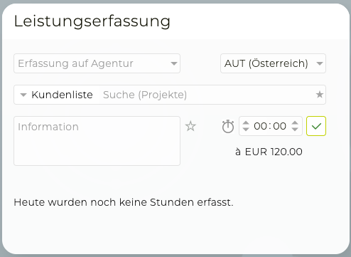 Leistungserfassung