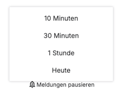 Meldung pausieren