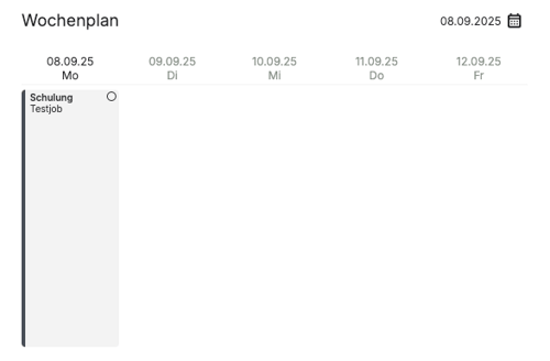 Wochenplan